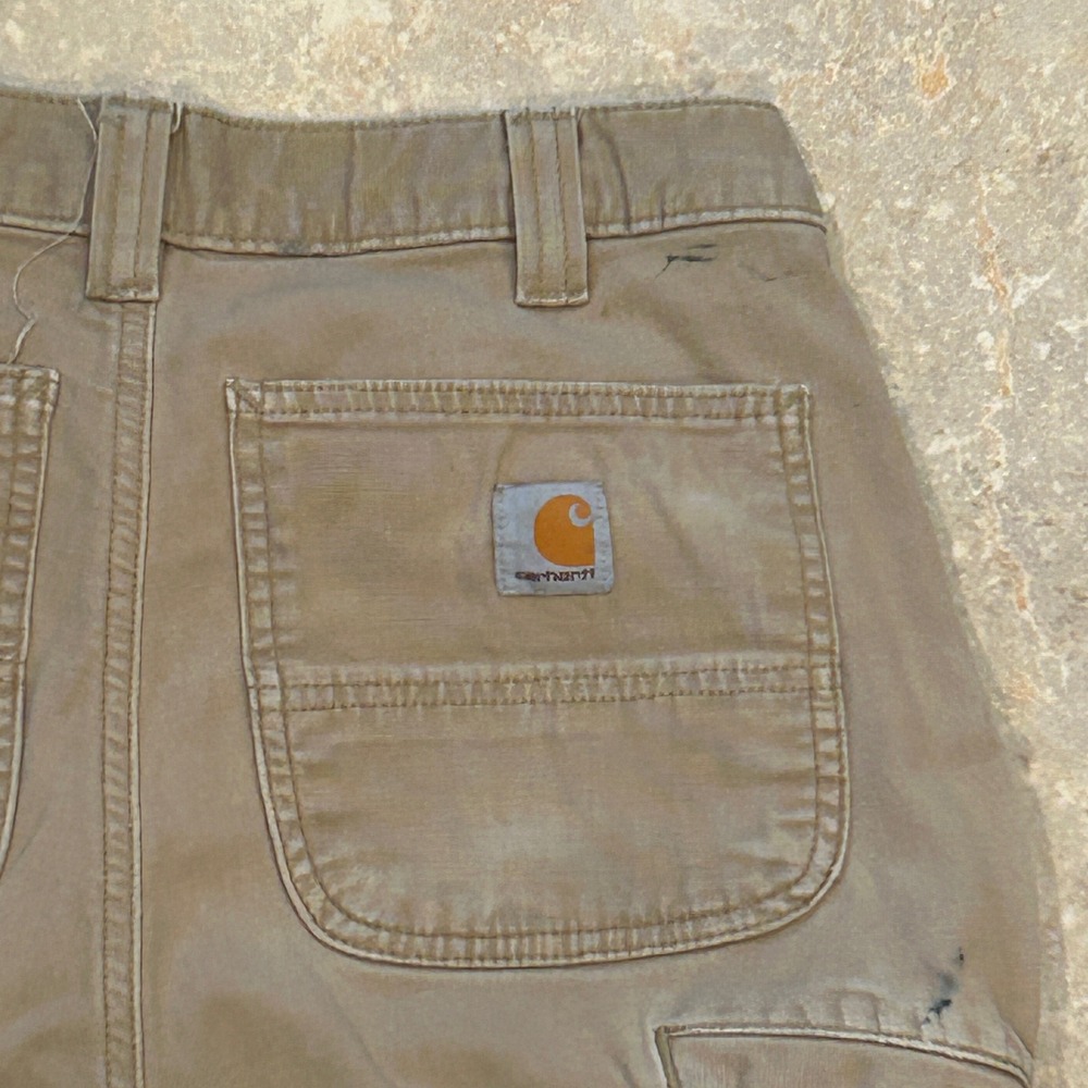Carhartt Relaxed Straight Rigby Lined Dungaree Men 32x32 Dark Khaki Brown Rugged